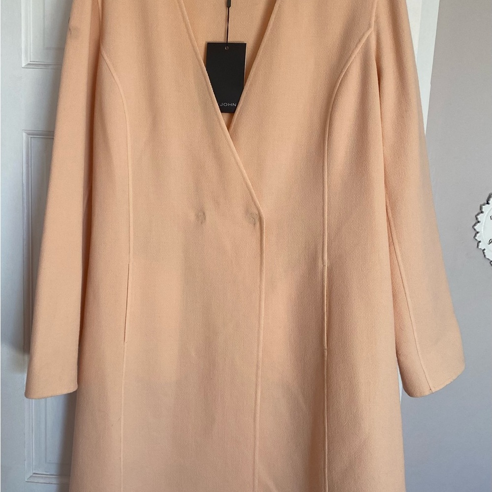 NWT St. John apricot mid length wool sweater size 16!
